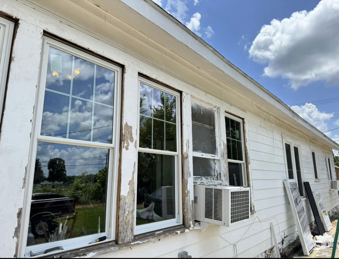 Old drafty window before replacement